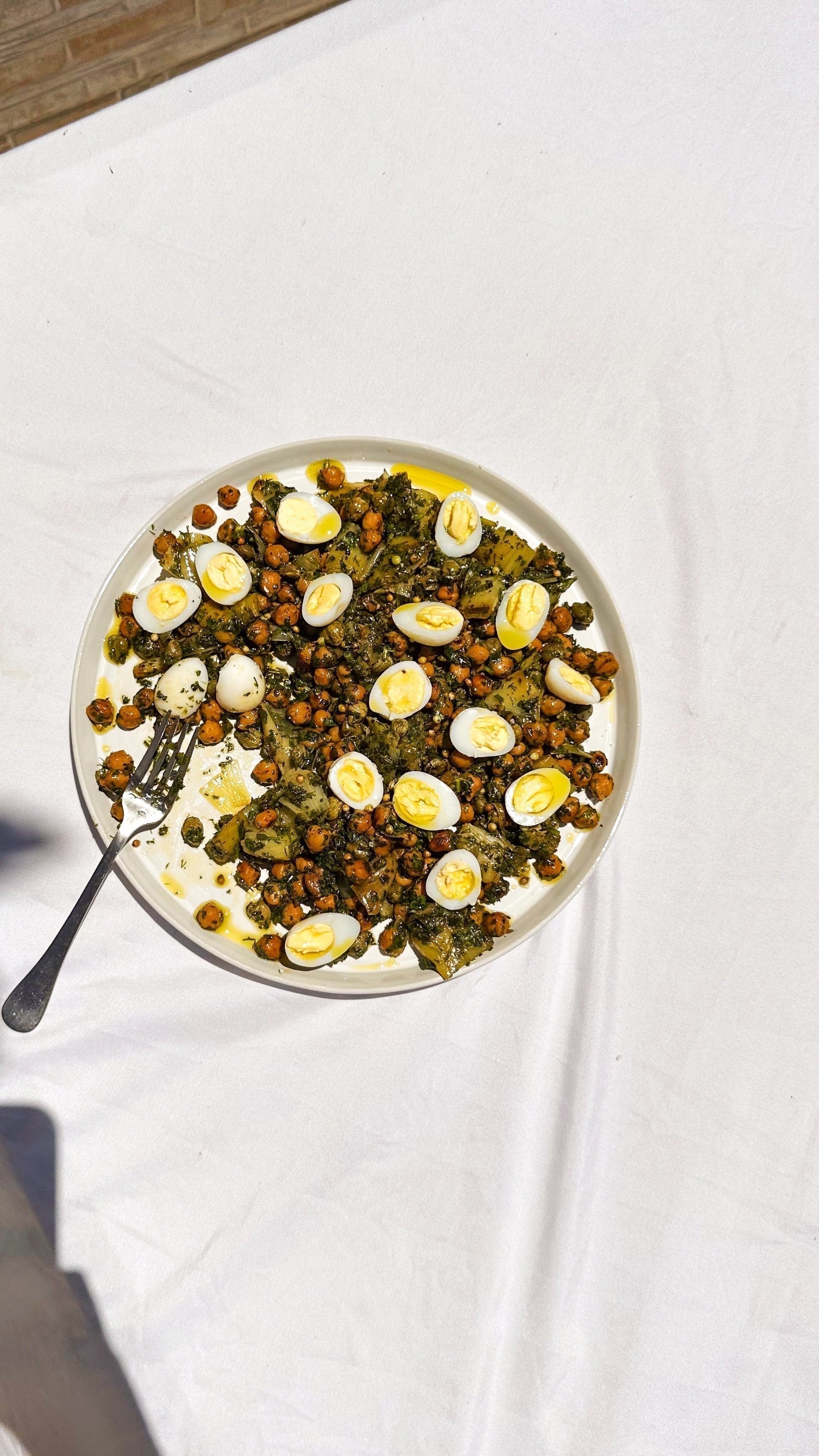 Braised leeks with chickpeas