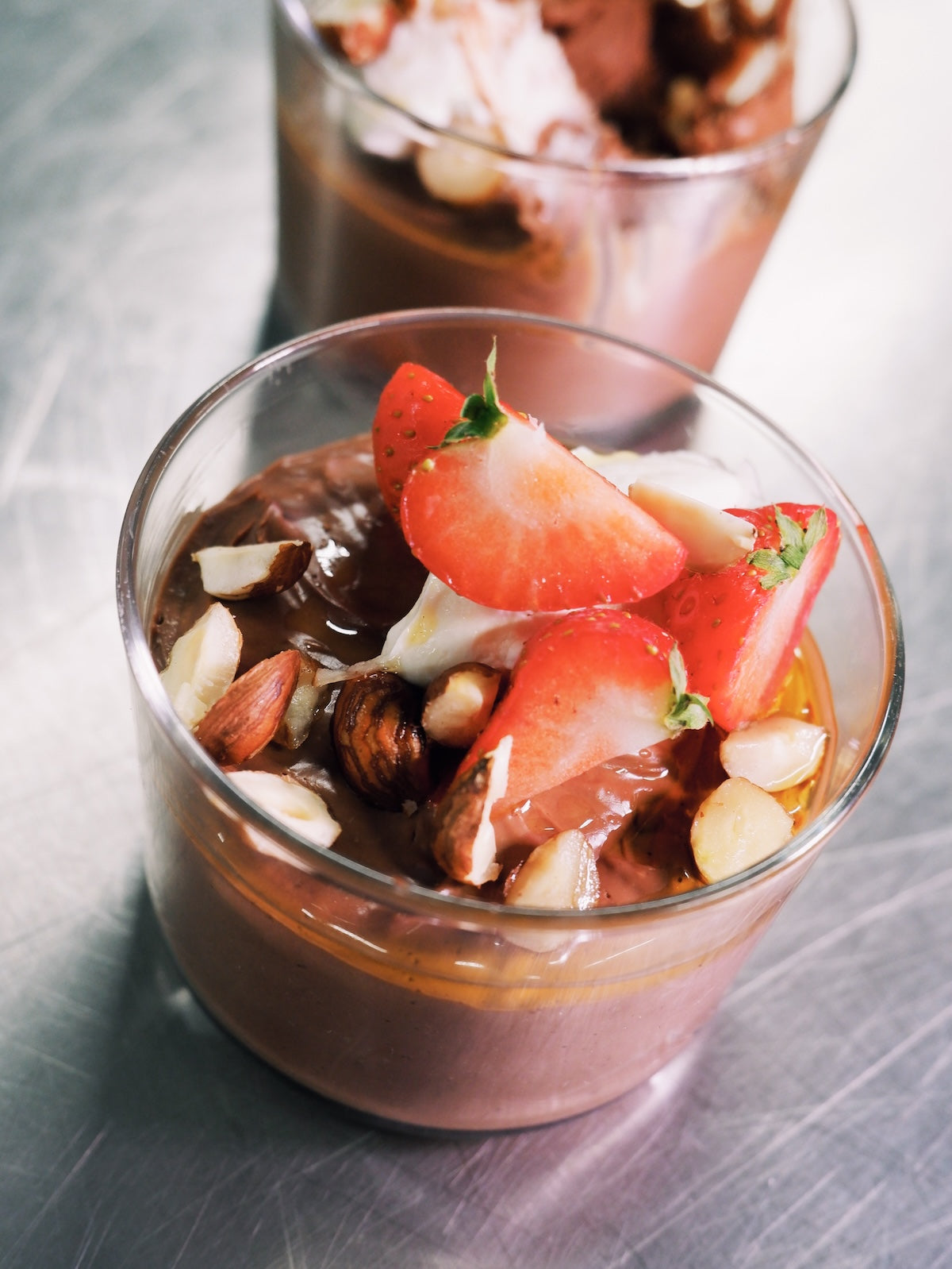 Julienne Bruno's olive oil chocolate mousse
