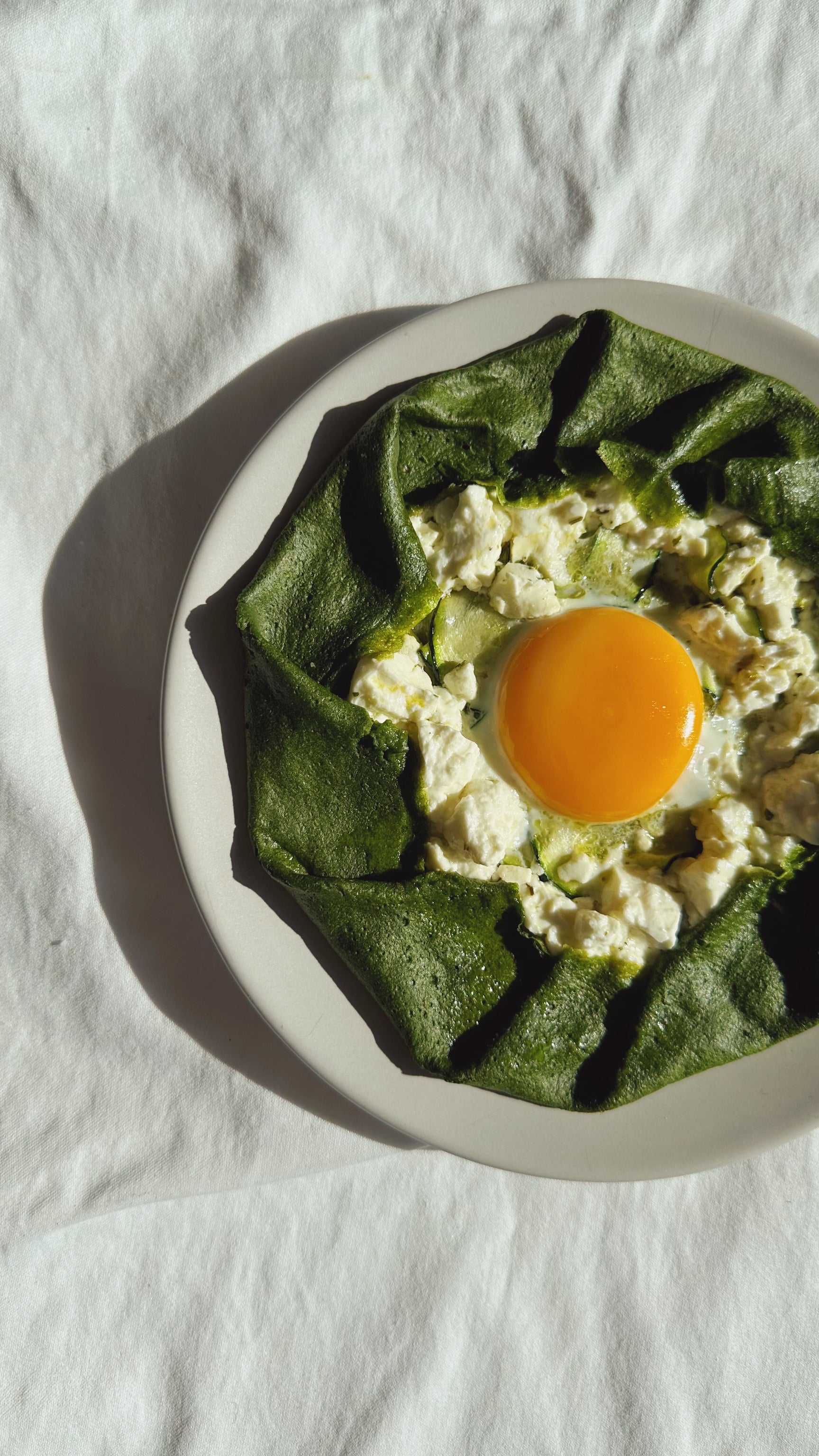 Spinach and feta galette