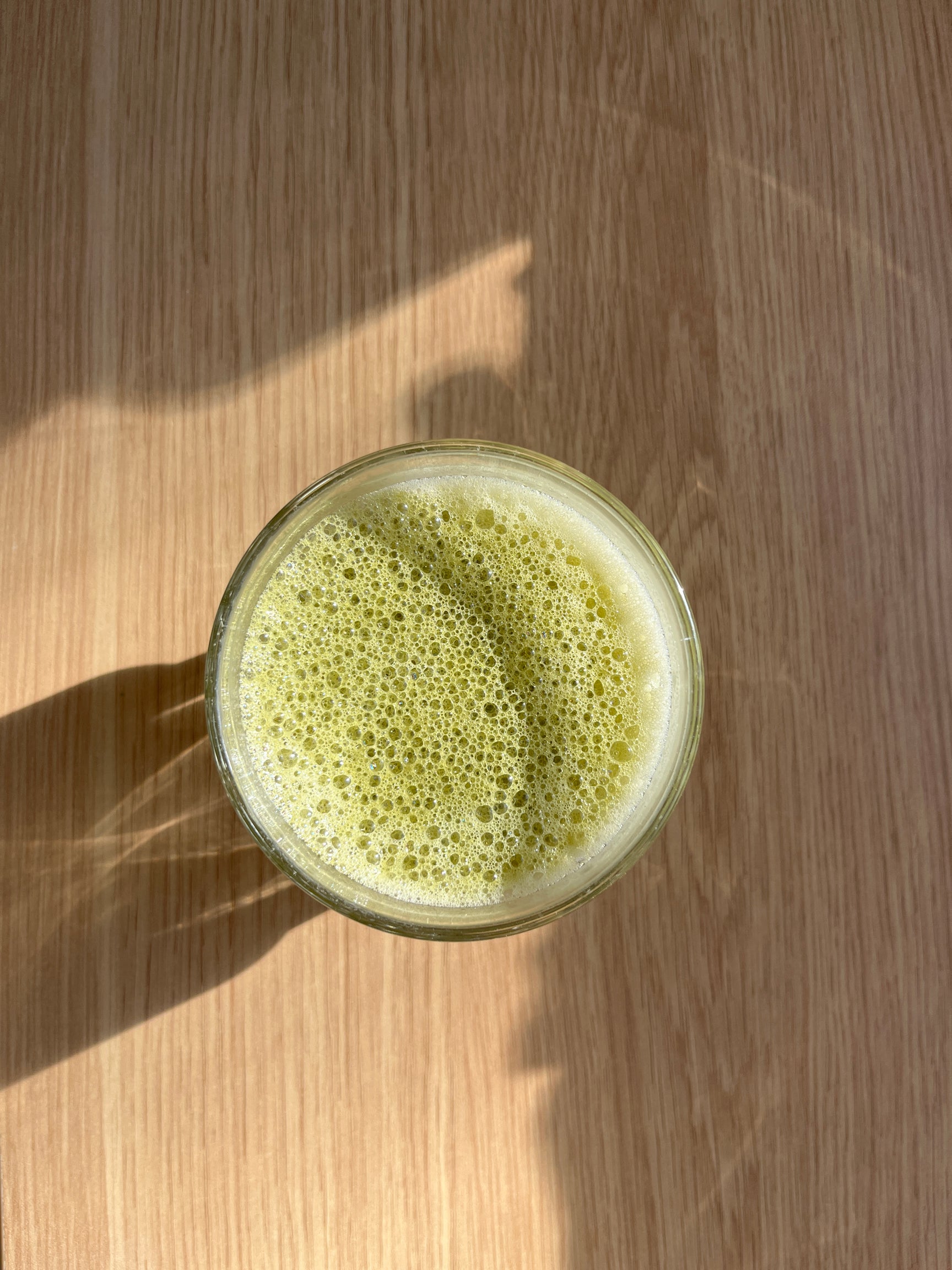 Matcha with Extra Virgin Olive Oil. Morning Antioxidant Bomb.