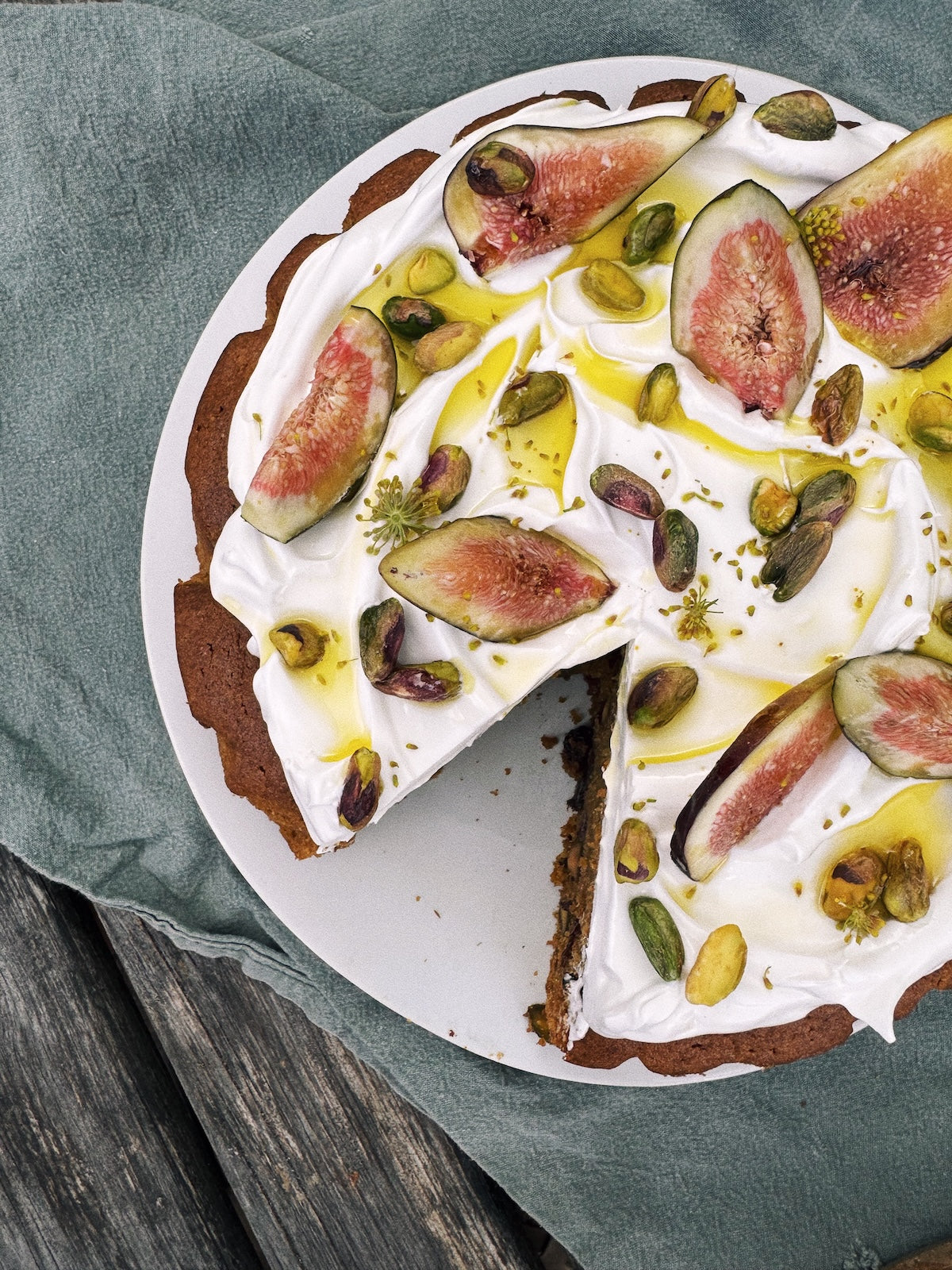 Squash, olive oil, & fig cake