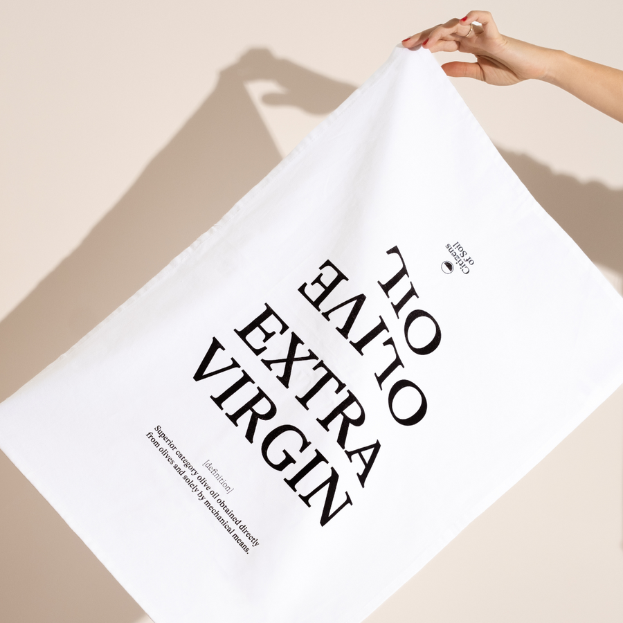 Extra Virgin Olive Oil Tea Towel - Citizens of Soil